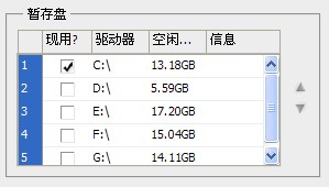 这里选择空闲空间更多的磁盘，然后保存重启PS即可。